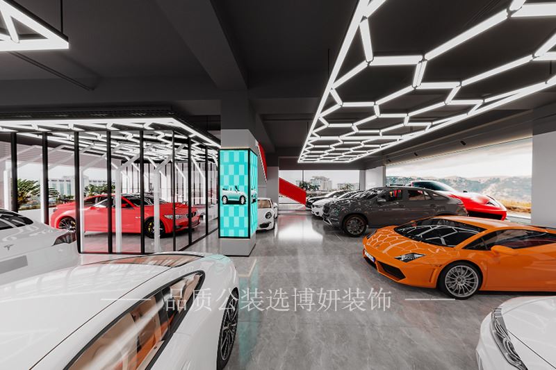 杭州现代科技简约风汽车展厅澳门app官方免费下载方案